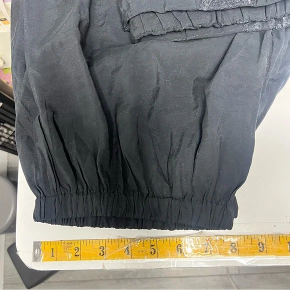 Anthropologie Pieced Black Lace Joggers Size S NWT - Picture 14 of 16